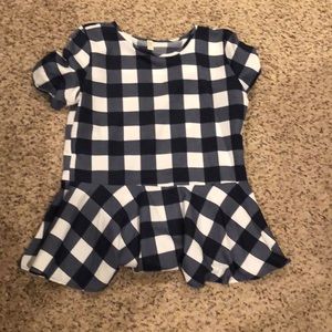Gingham peplum top